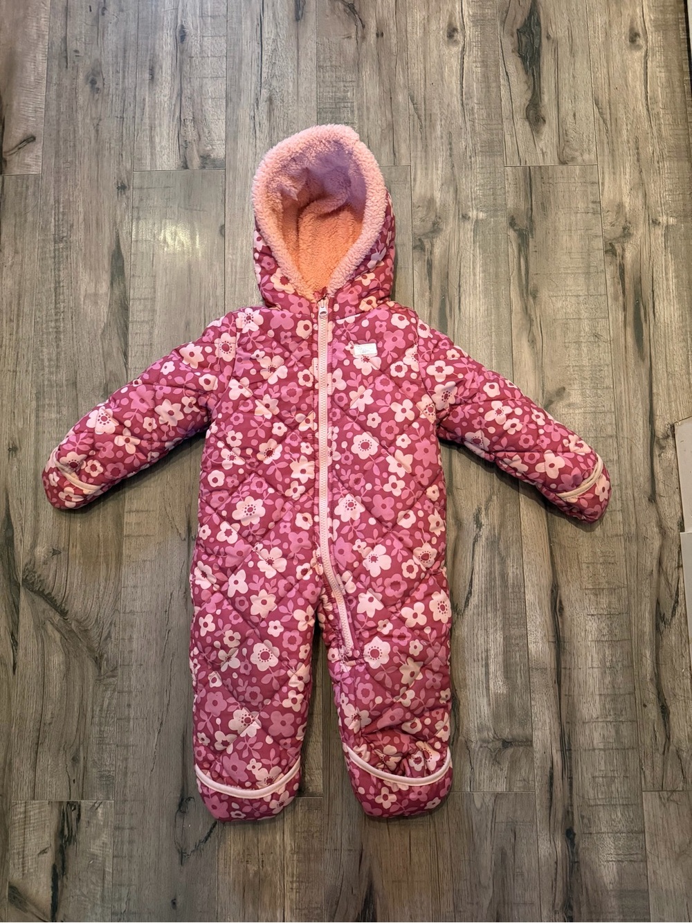 OshKosh B'gosh Pink Floral Hooded Quilted Sleep Sack